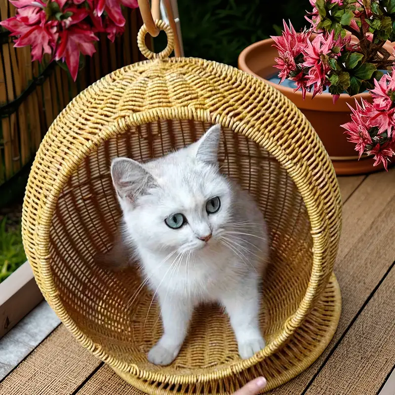 Ninho Suspenso de Vime para Gatos Patinhafix©