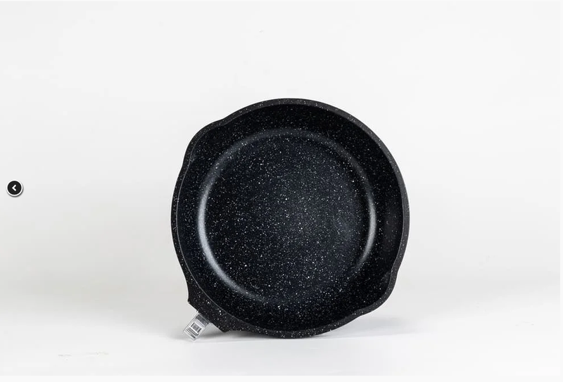 Frigideira Wok 24cm - 5 camadas de Titânio com mármore antiaderente - Com Tampa Super Resistente Frigigold