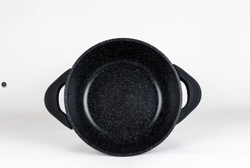 Panela 28cm Com Tampa Super Resistente Frigigold - 5 camadas de Titânio com mármore antiaderente