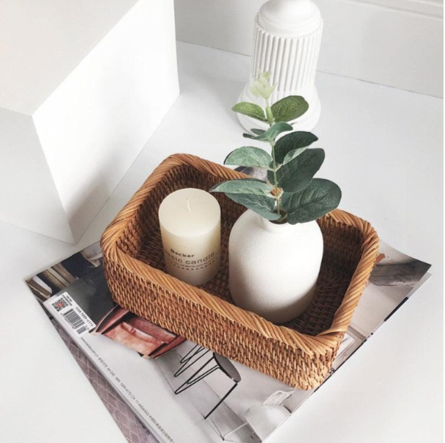 Cesto Vime Organizador Para Banheiro Multiuso