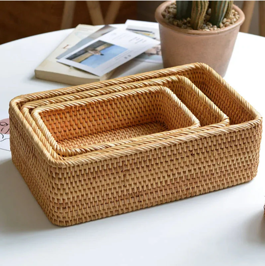 Cesto Vime Organizador Para Banheiro Multiuso