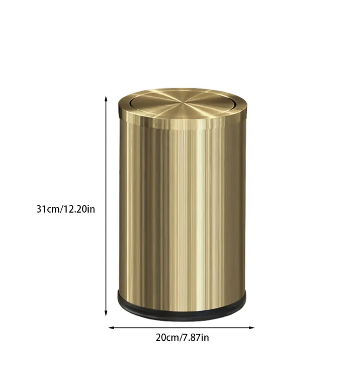 Lixeira Moderna Aço 9 litros Inoxidável