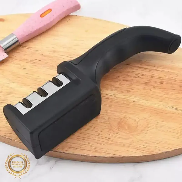 Amolador de Faca Afiador Manual 3 Níveis