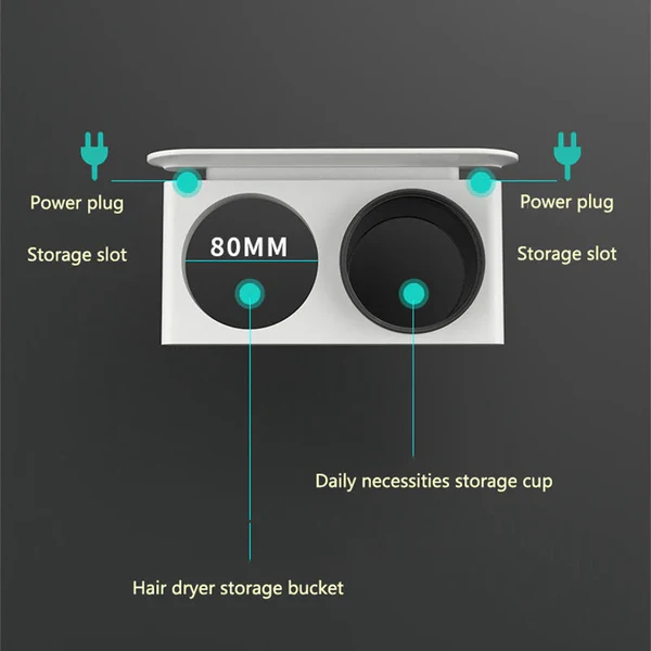 Suporte para Secador de Cabelo Suporte de Parede