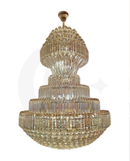 Lustre de Cristal Las Vegas Cristais Transparente Ø110x160 para Casas com Pé Direito Duplo e Buffet