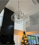 Lustre de Cristal Candelabro Maria Thereza 50 Braços - Cristais Transparentes - Tcar Imports