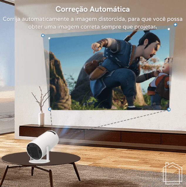 Projetor Smart Home Cinema 4K Buzz | Android com WIFI