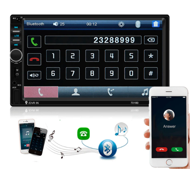 Central Multimídia Universal 7 Polegadas Wifi Gps Mp5 Bluetooth - EasyCar