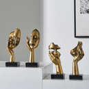 Estátua Decorativa de Resina Abstrata Nórdica