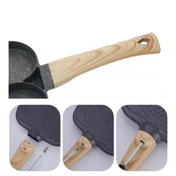 Frigideira Antiaderente 3 em 1 Frigideira de Ovo