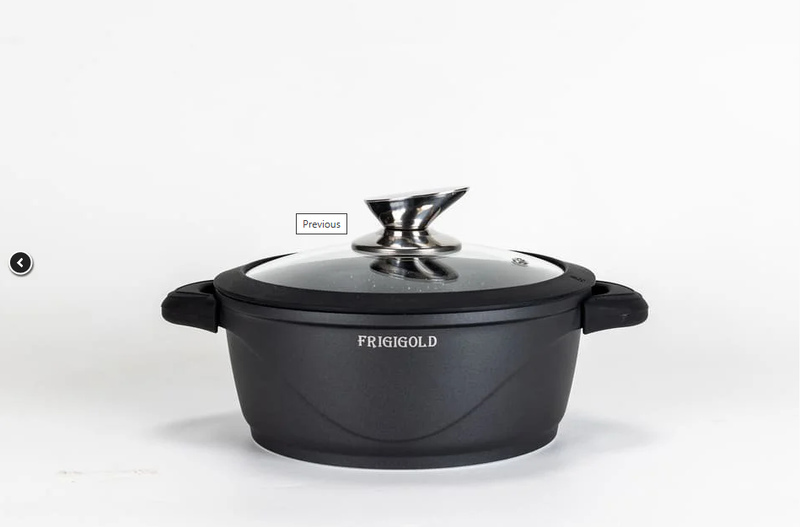 Panela 20cm Com Tampa Super Resistente Frigigold - 5 camadas de Titânio com mármore antiaderente