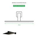 Chuveiro Quadrado Preto Fosco RCQ 02