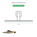 Chuveiro Quadrado Rose Gold RCQ 04