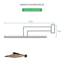 Chuveiro Quadrado Rose Gold RCQ 04