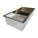 Cuba Dupla Inox de Cozinha Premium - Embutir ou Sobrepor Gourmet 86x44 - Prata