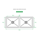 Cuba Dupla Inox de Cozinha Premium - Embutir ou Sobrepor Gourmet 86x44 - Prata