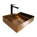 Cuba para Banheiro Inox Rose Gold Retangular 48cm RC 320