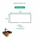 Cuba para Banheiro Inox Rose Gold Retangular 48cm RC 320