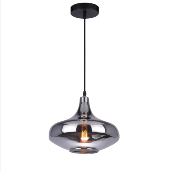 Luminária de Teto Pendente Moderno Luna Vidro Dourado Para Salas Lavabos Balcão e Cabeceira de Cama.