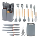 Kit 19 Peças Utensílios de Cozinha Completo com Tábua