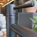 Torneira de Banheiro Monocomando Bica Alta Redonda Preto Fosco RTL 15