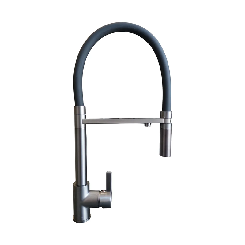 Torneira de Cozinha Misturador Monocomando Cinza Grafite RTC 541