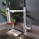 Torneira de Cozinha Misturador Monocomando Prata Escovada RTC 542