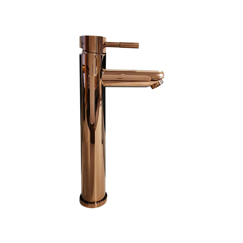 Torneira de Banheiro Monocomando Bica Alta Redonda Rose Gold RTA 704