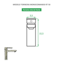 Torneira de Banheiro Monocomando Redonda RT 50