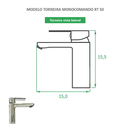 Torneira de Banheiro Monocomando Redonda RT 50
