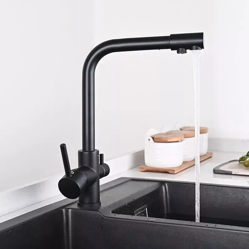 Torneira para Cozinha Preta Fosca Misturador Monocomando RTC 561